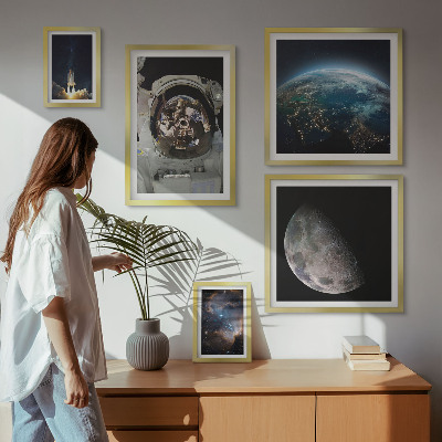 Paveikslų rinkinys miegamajam Astronauto atradimai kosmose