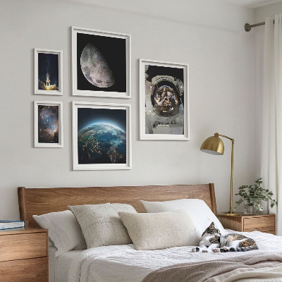 Paveikslų rinkinys miegamajam Astronauto atradimai kosmose