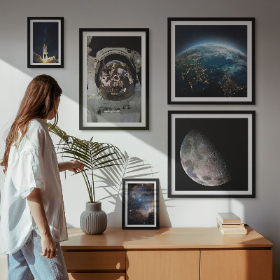 Paveikslų rinkinys miegamajam Astronauto atradimai kosmose