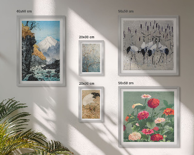 Sieninė paveikslų galerija Gamtos peizažai su gėlėmis
