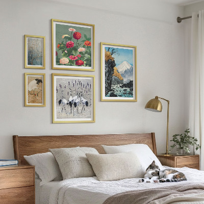 Sieninė paveikslų galerija Gamtos peizažai su gėlėmis