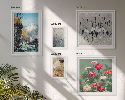Sieninė paveikslų galerija Gamtos peizažai su gėlėmis