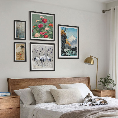 Sieninė paveikslų galerija Gamtos peizažai su gėlėmis