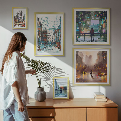 Sieninė paveikslų galerija Šiuolaikiniai miesto peizažai