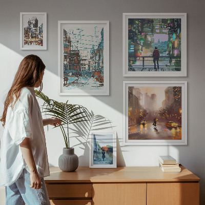 Sieninė paveikslų galerija Šiuolaikiniai miesto peizažai