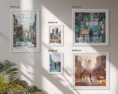 Sieninė paveikslų galerija Šiuolaikiniai miesto peizažai