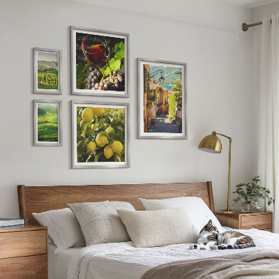 5 paveikslų rinkinys su rėmais Žavingi Toskanos kraštovaizdžiai