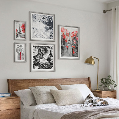 Sieninė paveikslų galerija Paryžiaus gėlės ir raštai