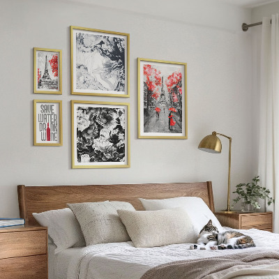 Sieninė paveikslų galerija Paryžiaus gėlės ir raštai