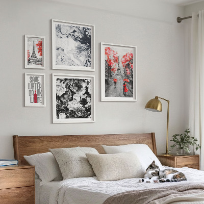 Sieninė paveikslų galerija Paryžiaus gėlės ir raštai