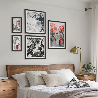 Sieninė paveikslų galerija Paryžiaus gėlės ir raštai