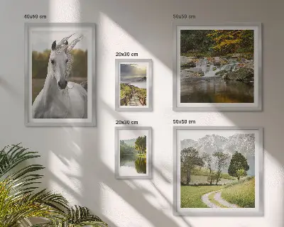 Sieninė paveikslų galerija peizažai su arkliu