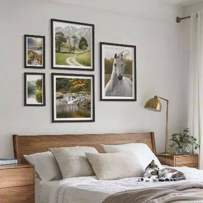 Sieninė paveikslų galerija peizažai su arkliu