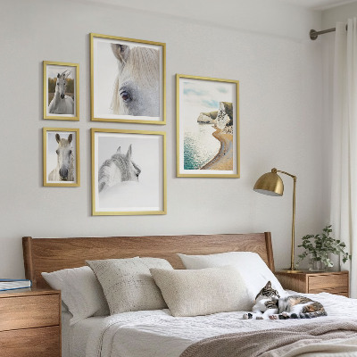 Paveikslų rinkinys miegamajam Arklių paplūdimio gamtos minimalizmas
