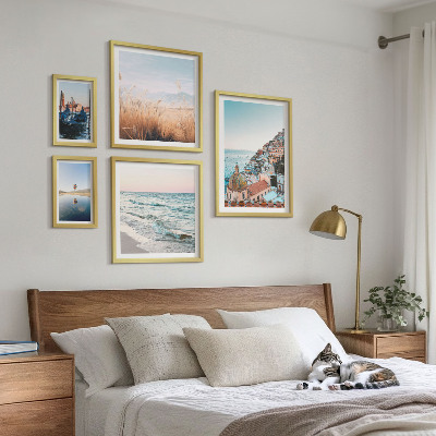 5 paveikslų rinkinys su rėmais Žavingi pajūrio vaizdai