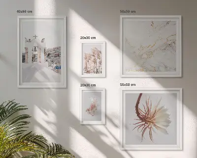 Sieninė paveikslų galerija stilingi architektūros ir gamtos vaizdai
