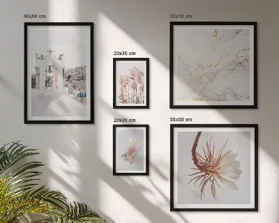 Sieninė paveikslų galerija stilingi architektūros ir gamtos vaizdai