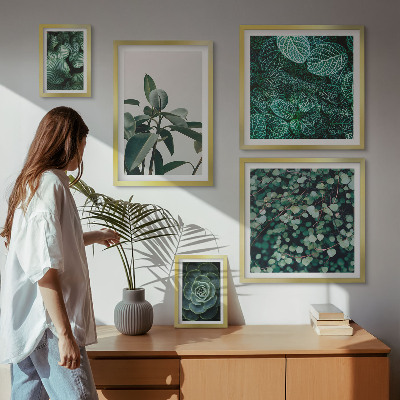 Sieninė paveikslų galerija Augalų motyvai žali lapai