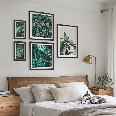 Sieninė paveikslų galerija Augalų motyvai žali lapai