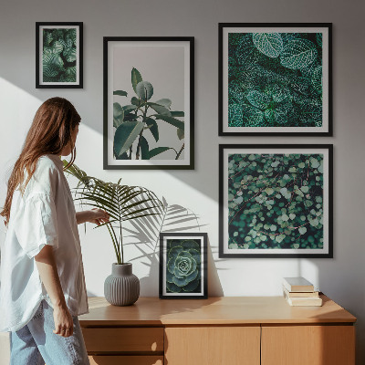 Sieninė paveikslų galerija Augalų motyvai žali lapai