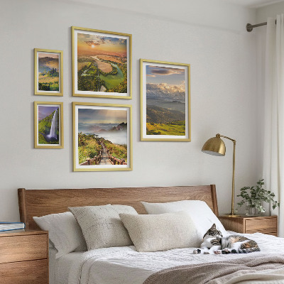 Sieninė paveikslų galerija Kalnų peizažai kriokliai