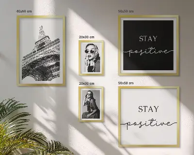 5 paveikslų rinkinys su rėmais stilinga Paryžiaus motyvų grafika