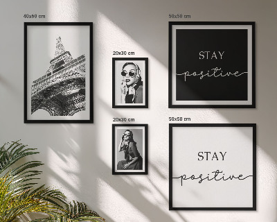 5 paveikslų rinkinys su rėmais Stilinga grafika madinga Paryžiuje