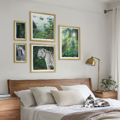 Paveikslų rinkinys miegamajam Tropinės gamtos gyvūnai