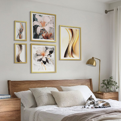 Sieninė paveikslų galerija Stilingos abstrakčios gėlės