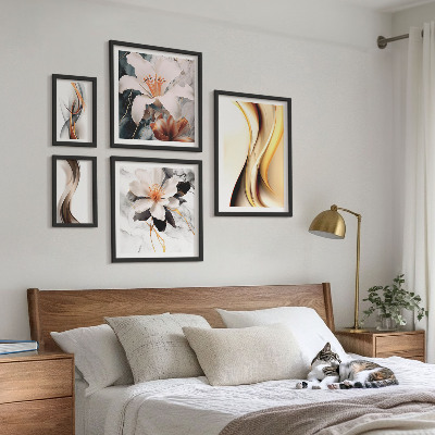 Sieninė paveikslų galerija Stilingos abstrakčios gėlės
