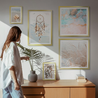 Sieninė paveikslų galerija Boho svajonių paplūdimio gamta