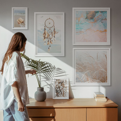 Sieninė paveikslų galerija Boho svajonių paplūdimio gamta