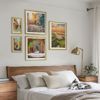 5 paveikslų rinkinys su rėmais Žavingos, vaizdingos gatvės