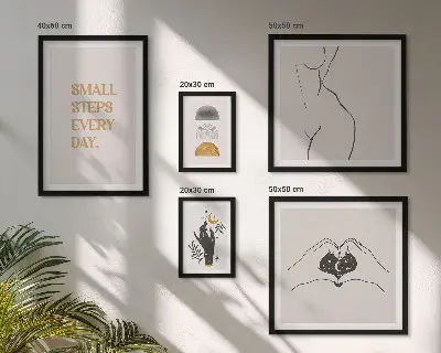 Sieninė paveikslų galerija motyvacija ir pozityvus minimalizmas