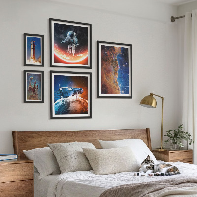 Paveikslų rinkinys miegamajam Galaktikos kosminės kelionės