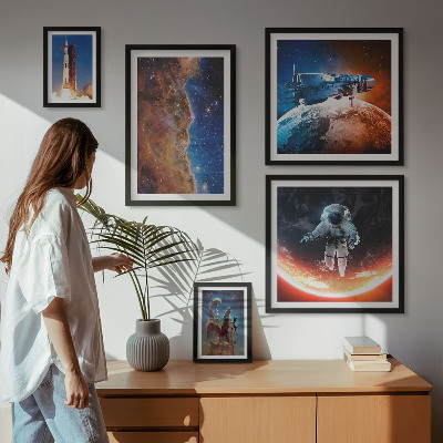 Paveikslų rinkinys miegamajam Galaktikos kosminės kelionės