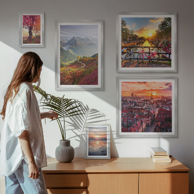 Sieninė paveikslų galerija Kalnų miesto gamtos vaizdai