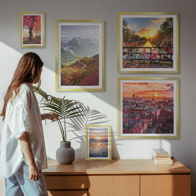 Sieninė paveikslų galerija Kalnų miesto gamtos vaizdai
