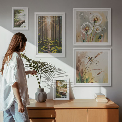 Sieninė paveikslų galerija Miško peizažai, gamta, ramybė