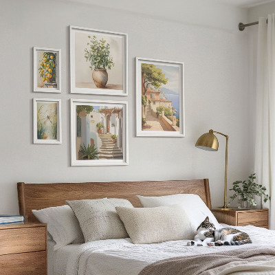 Sieninė paveikslų galerija Stilingi pajūrio miestelių vaizdai