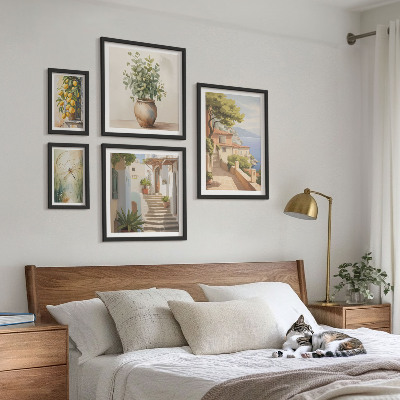 Sieninė paveikslų galerija Stilingi pajūrio miestelių vaizdai