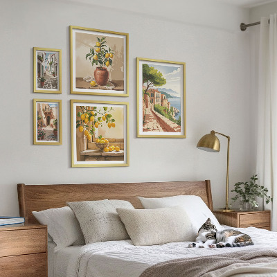 Paveikslų rinkinys miegamajam Žavingi Viduržemio jūros vaizdai