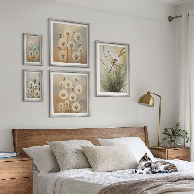 Sieninė paveikslų galerija Laumžirgių ir kiaulpienių gėlių motyvai