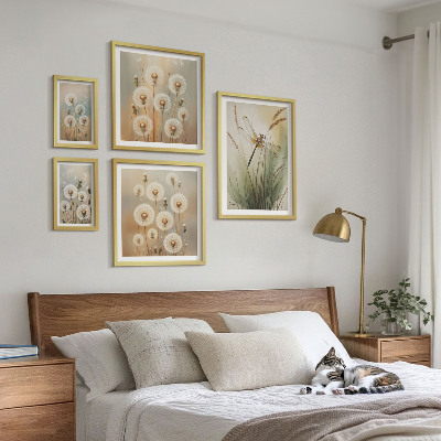 Sieninė paveikslų galerija Laumžirgių ir kiaulpienių gėlių motyvai