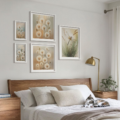 Sieninė paveikslų galerija Laumžirgių ir kiaulpienių gėlių motyvai
