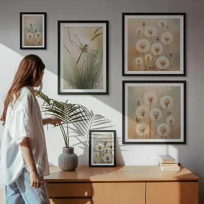 Sieninė paveikslų galerija Laumžirgių ir kiaulpienių gėlių motyvai