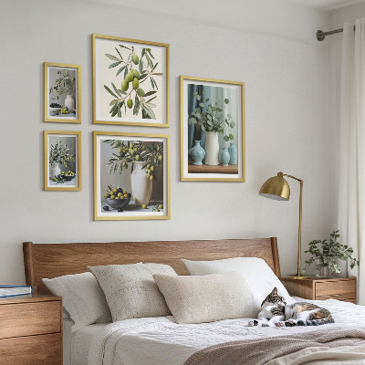 Sieninė paveikslų galerija Žaliųjų alyvuogių žiedai skandinaviško stiliaus