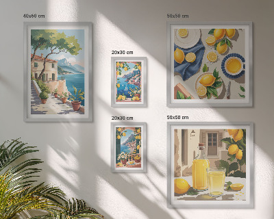 Sieninė paveikslų galerija Citrinos su vaizdingu vaizdu