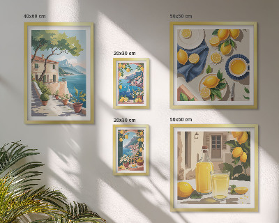 Sieninė paveikslų galerija Citrinos su vaizdingu vaizdu