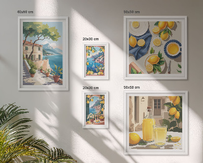 Sieninė paveikslų galerija Citrinos su vaizdingu vaizdu